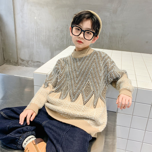 Fluffy Winter Clothing For Boys - Korean Style Cotton Hoodies for Children