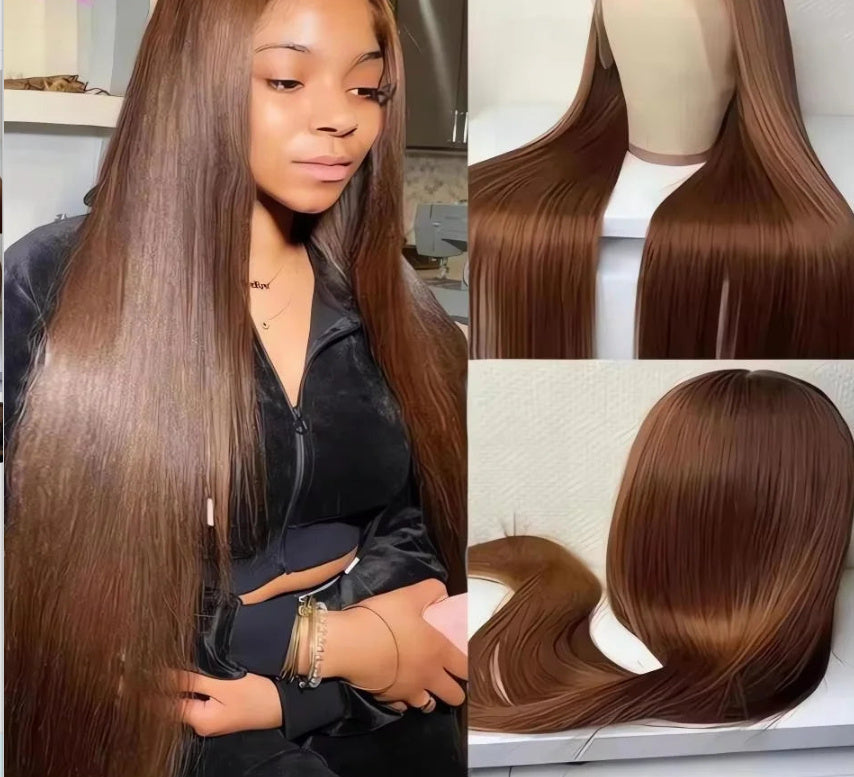 Women's Fashion Wig - Adult Front Lace Mid-Length Straight Hair