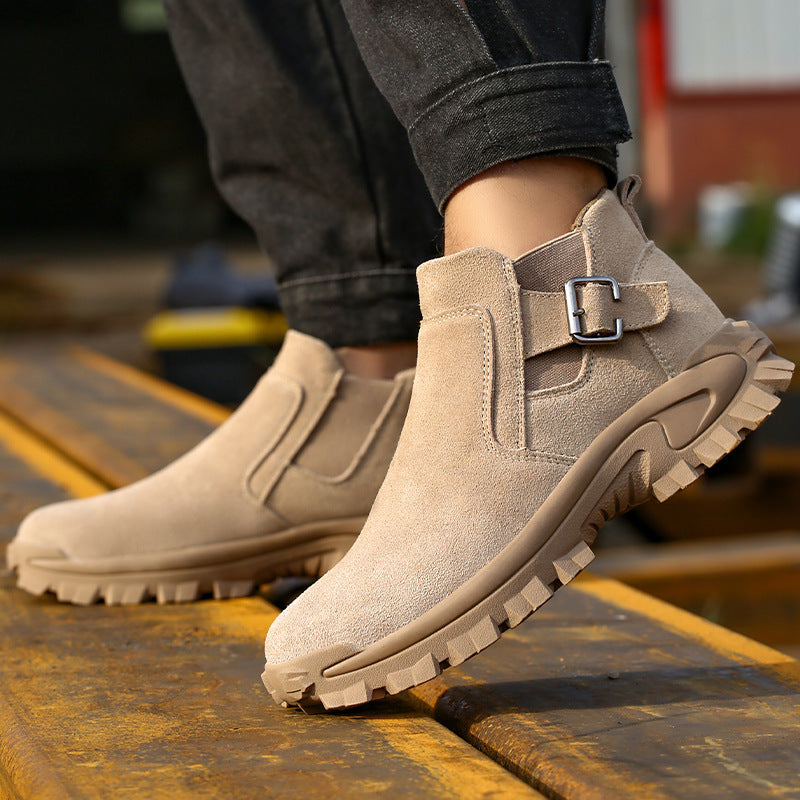 Cowhide Safety Shoes Work Boots - Industrial Steel Toe Protection Footwear