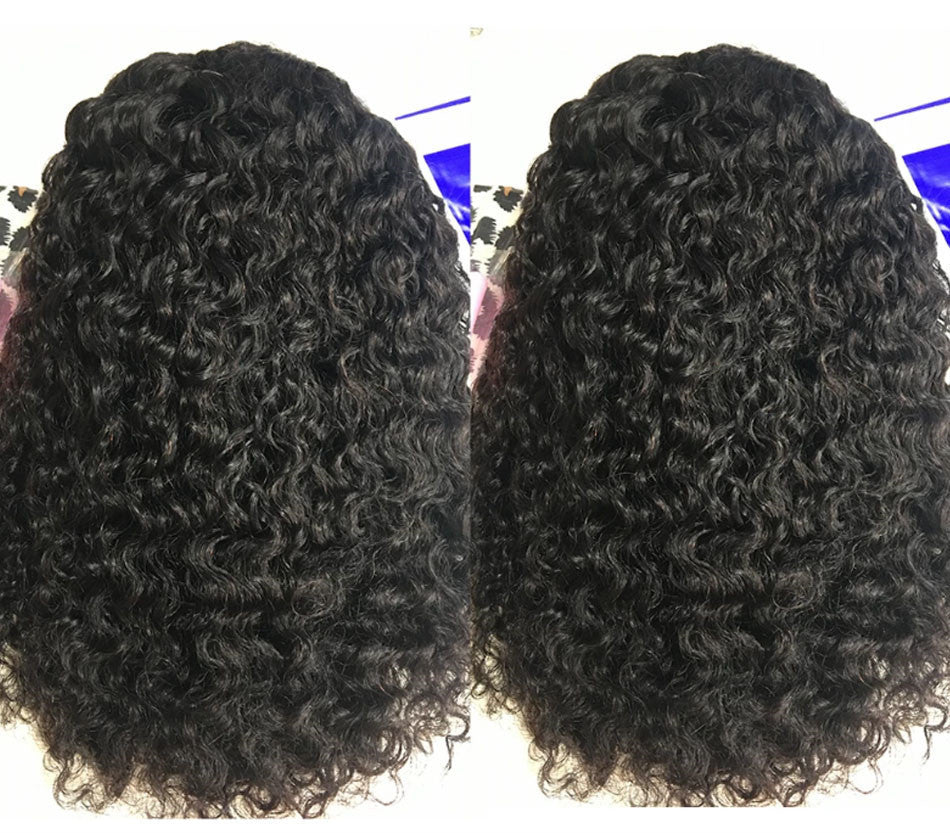 Women's Kinky Curly Short Bob Lace Front Wig - Natural Color Human Hair Multiple Lengths
