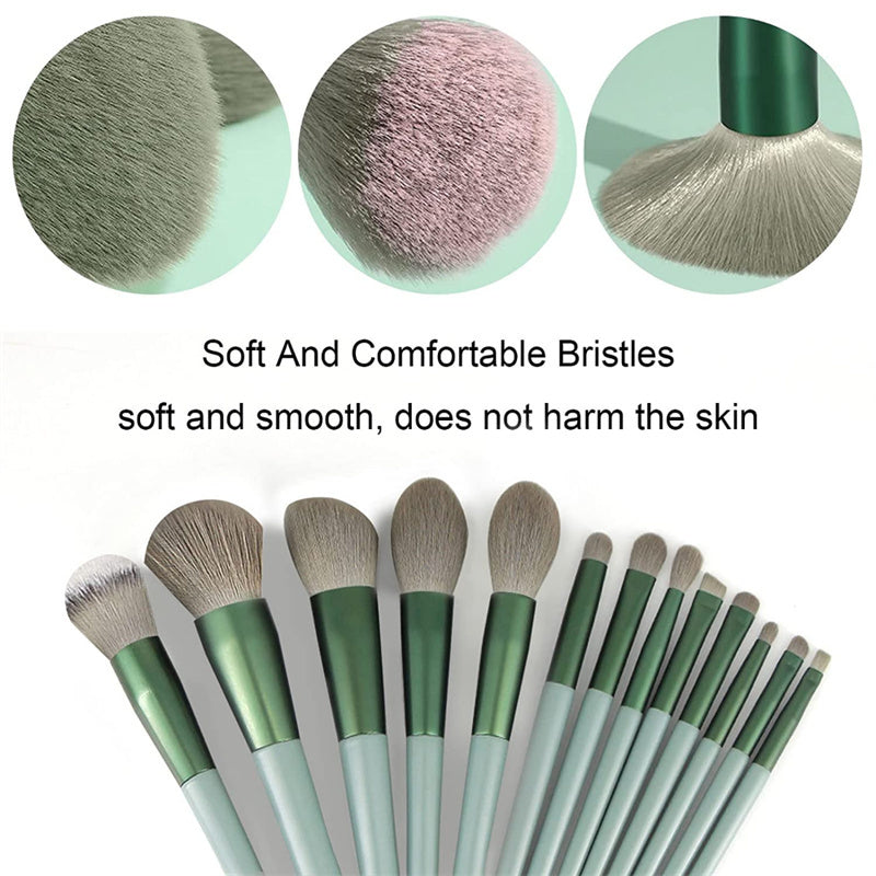 13Pcs Makeup Brush Set Make Up Concealer Brush Blush Powder Brush Eye Shadow Highlighter Foundation Brush Cosmetic Beauty Tools - 17cm