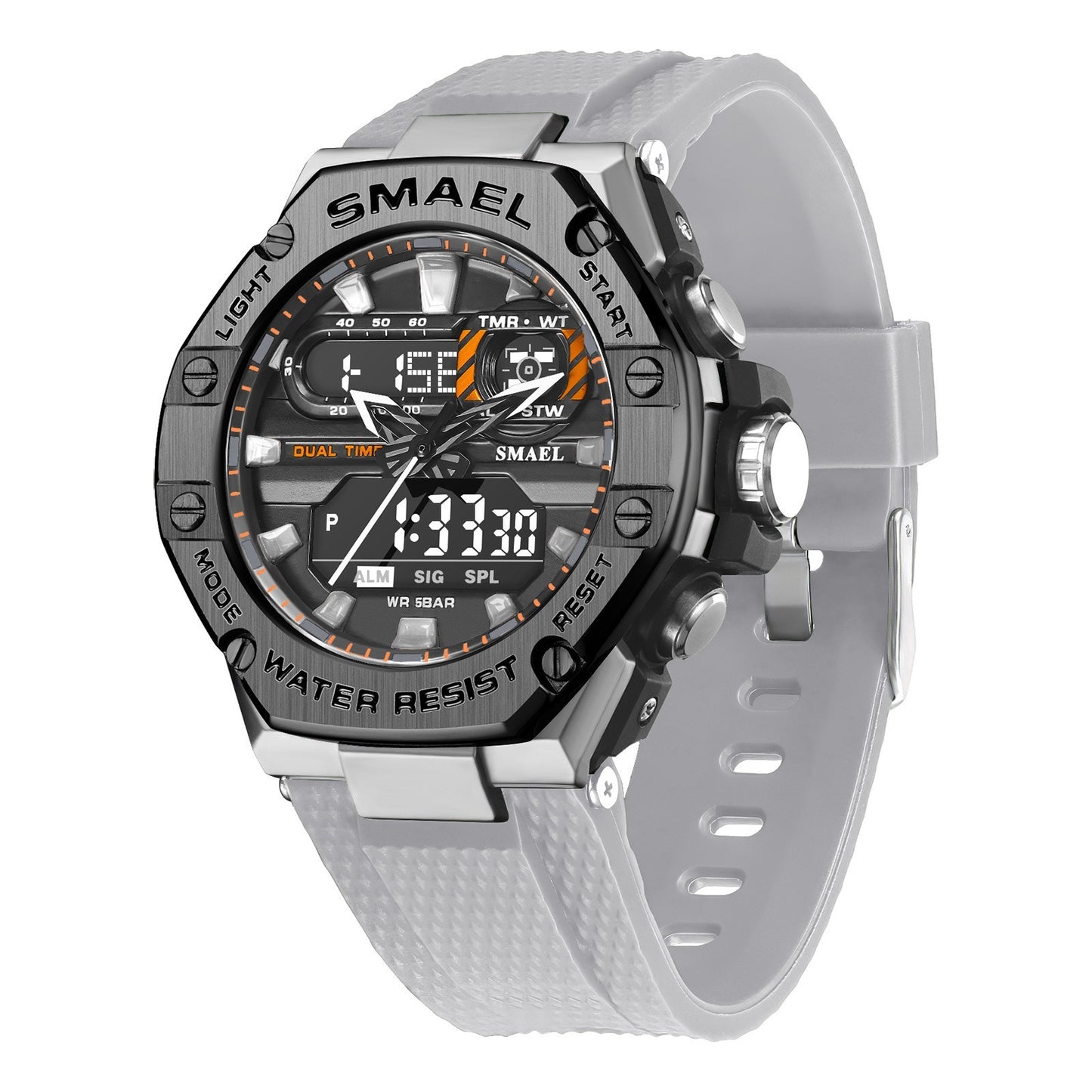 Men's Digital Alloy Electronic Watch - 47mm