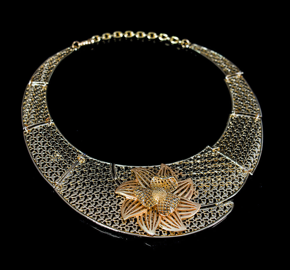 Alloy Jewelry Four-piece Necklace, Bracelet, Earrings, Ring