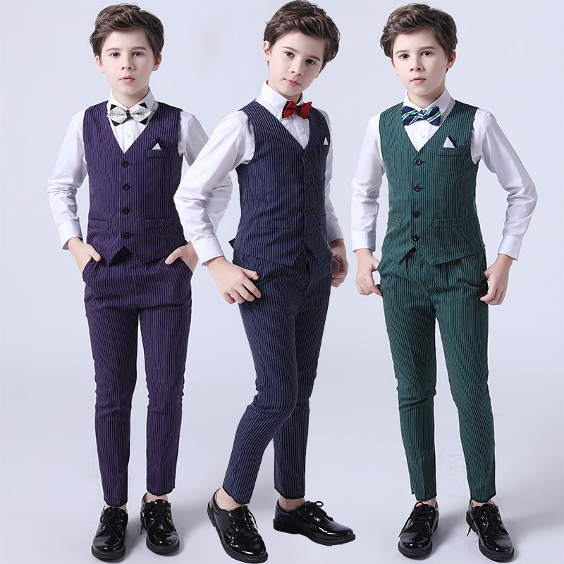 Children's Summer Stripes Vest And Trousers Suit