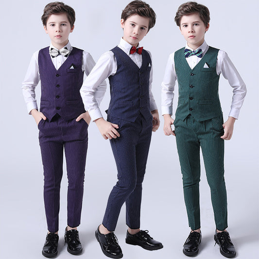 Children's Summer Stripes Vest And Trousers Suit