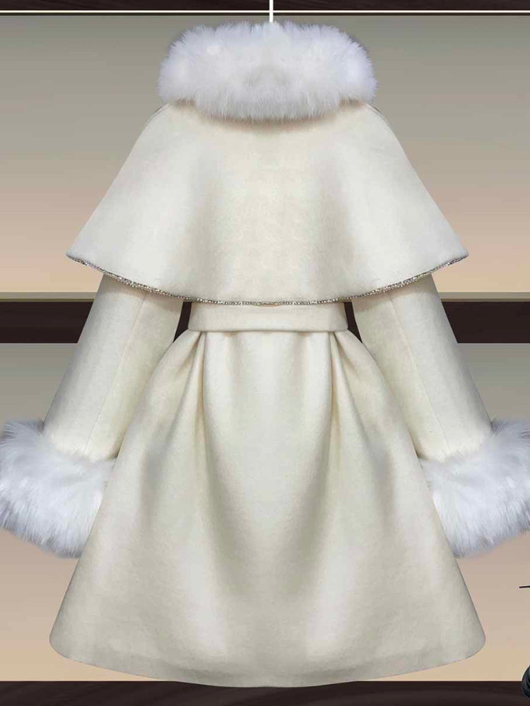 Oversized Women's Suit Ocean Cape Coat Woolen Dress