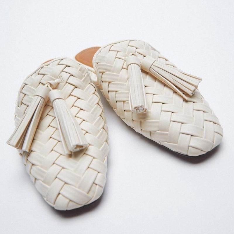 New Style Hand-woven Square Toe Women Slippers - Millivan supplies
