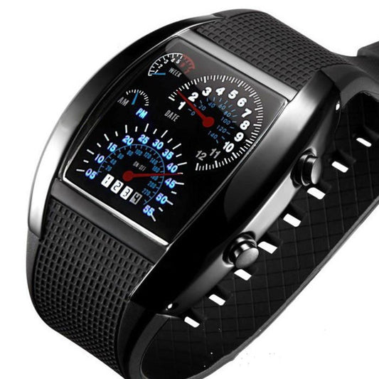 Men's Unique LED Digital Watch - 41mm Electronic