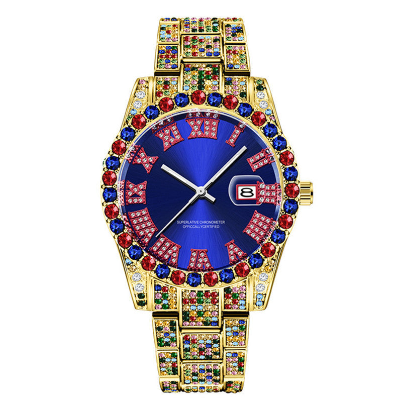 Men's Hip Hop Diamond Watch - 43mm Quartz