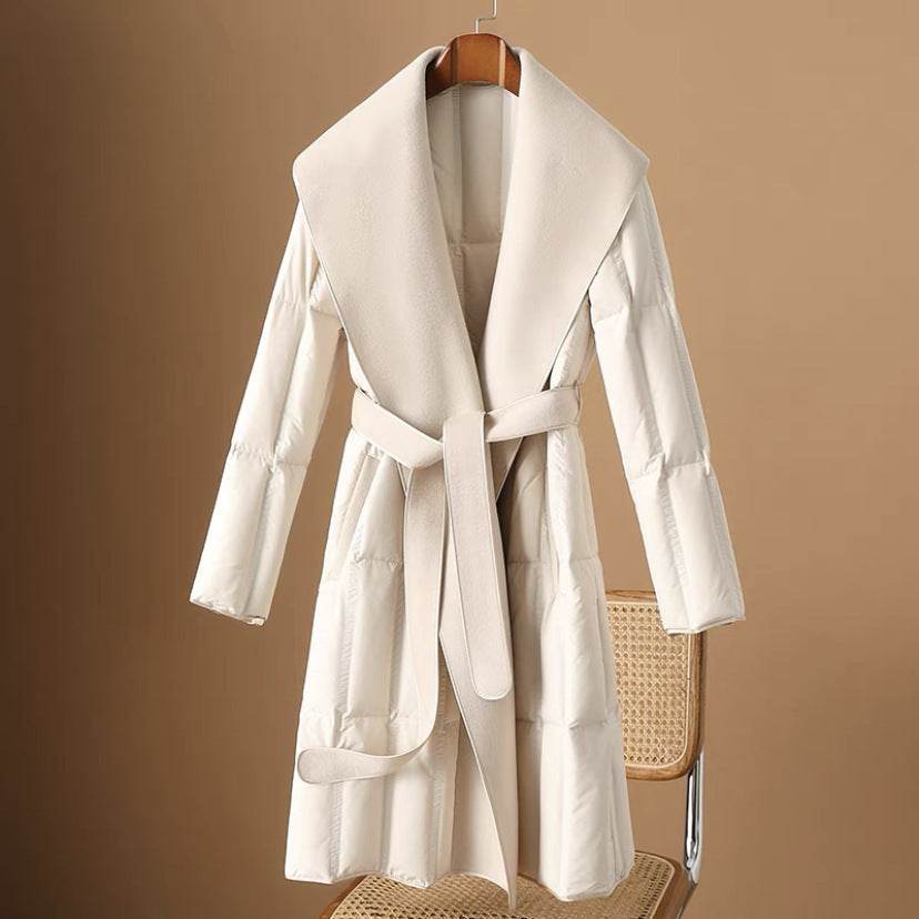 Fashion Women's White Duck Down Jacket Coat - Millivan supplies