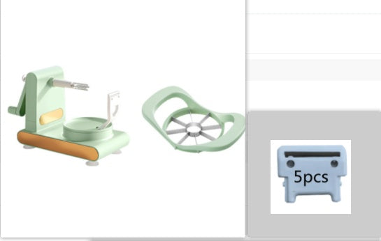 Hand-cranked Multifunctional Peeler Machine Home Peeler Cutter Kitchen Slicer Tools With Gadgets Fruit Corer - ABS Plastic Metal