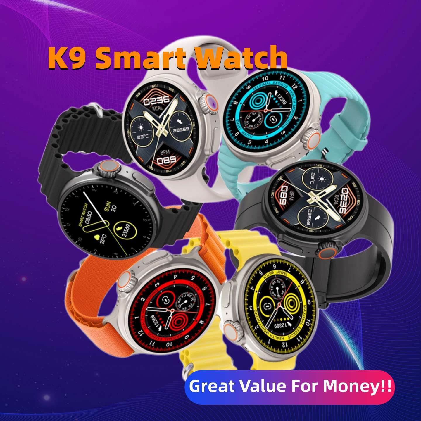 K9 Smart Watch 1.39" Round Screen - NFC Payment