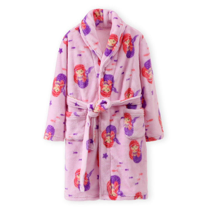 Children's Flannel Pajamas - Boys and Girls Winter Sleepwear Blue