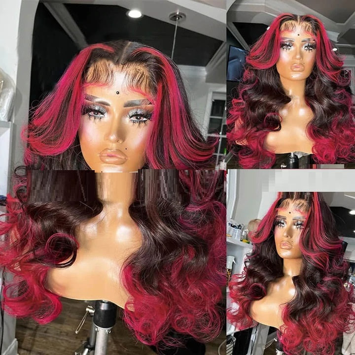 Gradient Orange Yellow Blue And Green Real Hair Headgear - Colorful Human Hair Wig