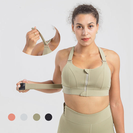 Plus Size Front Zipper Seamless Push-Up Bra - Wireless Comfort & Support