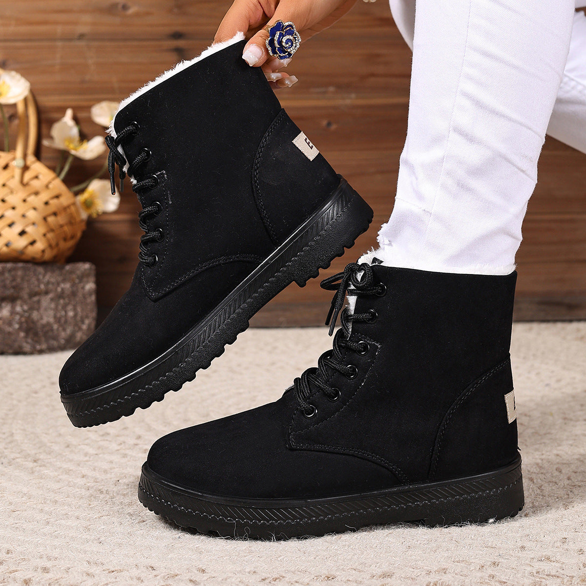Women's Waterproof Snow Boots - High-Top Cotton-Padded Winter Boots
