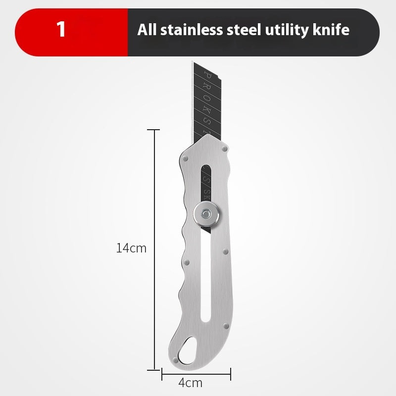 Stainless Steel Art Knife - Folding Utility Knife with 20 Blades