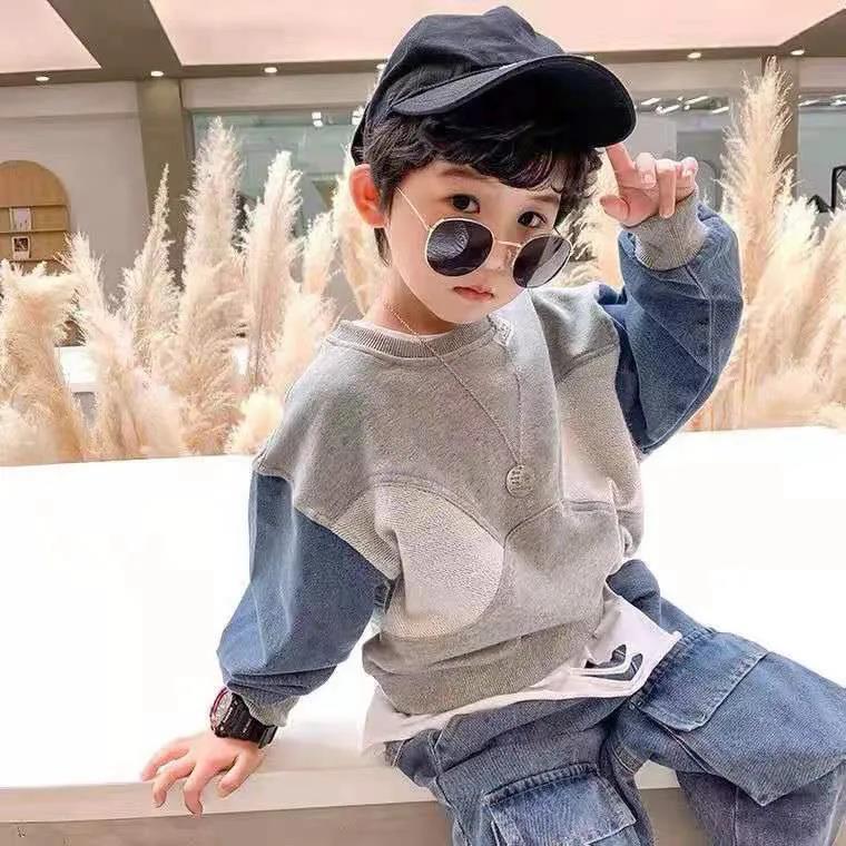 Autumn Fashion Personality Boys' Sweater Set