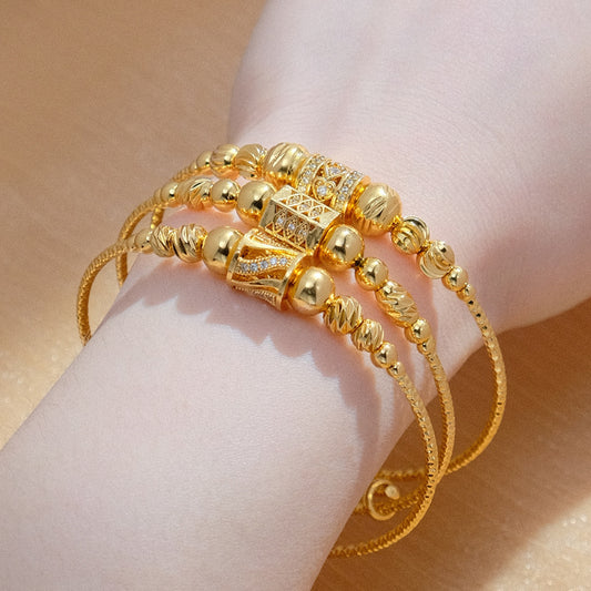 African Arabic Gold Women's Bracelet - Round Spherical