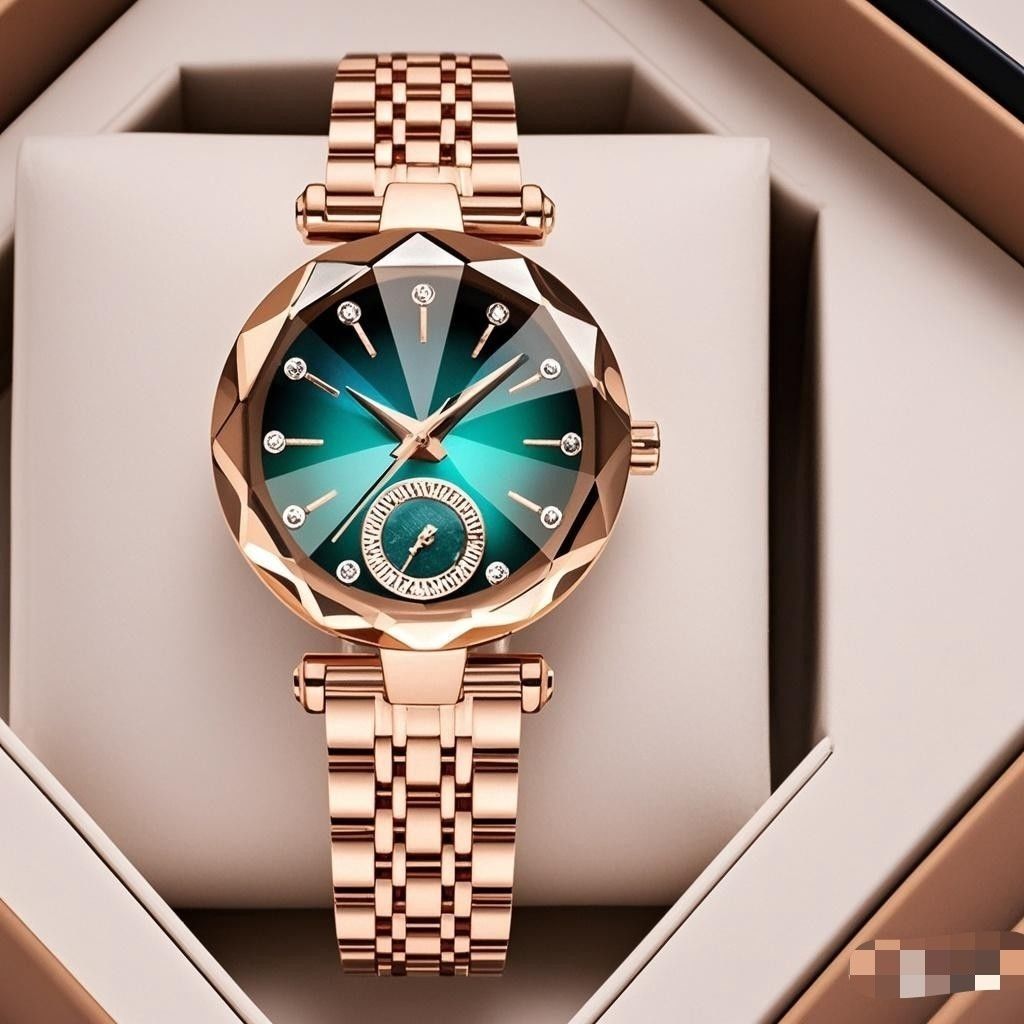 Women's Casual Diamond Quartz Watch - Simple Elegance