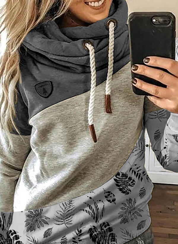 Unisex Printed Hooded Fleece Sweatshirt - Adult Loose Fit
