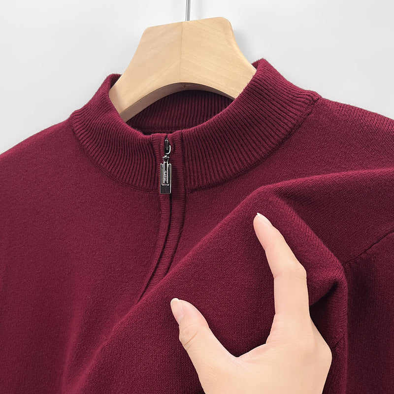 Men's Wool Knit Sweater - Adult Business Casual Pullover