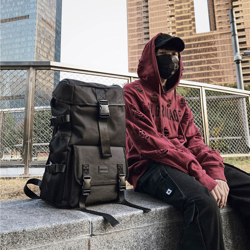 Black Large Capacity Travel Tooling Backpack