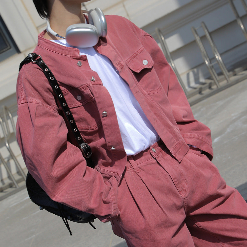 Beautiful Pairing With Loose Fitting Denim Retro