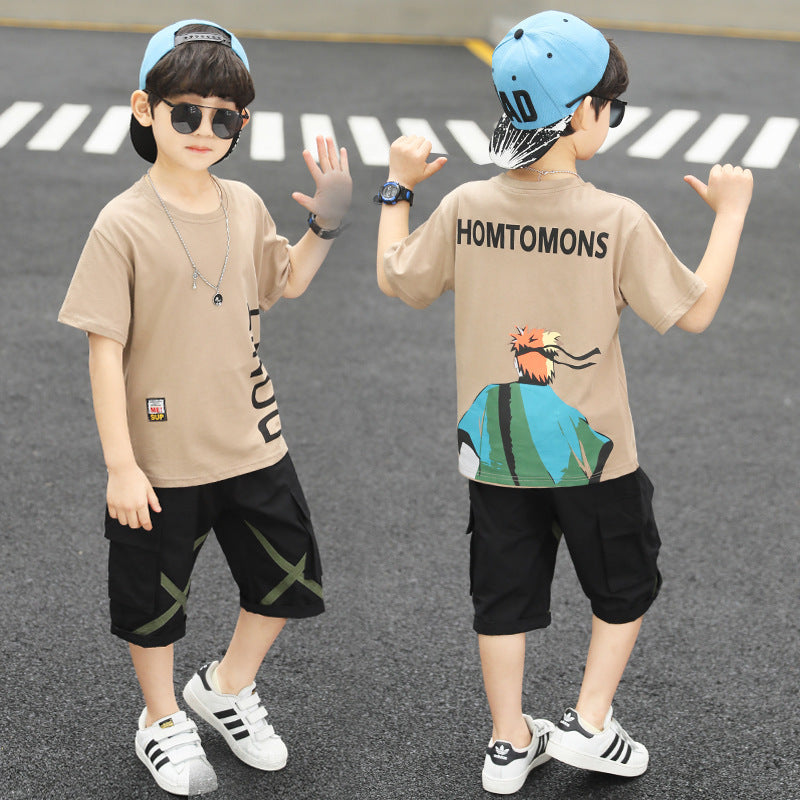 Boys' Summer Sports Suit - Children's Short-Sleeve Fashion Set
