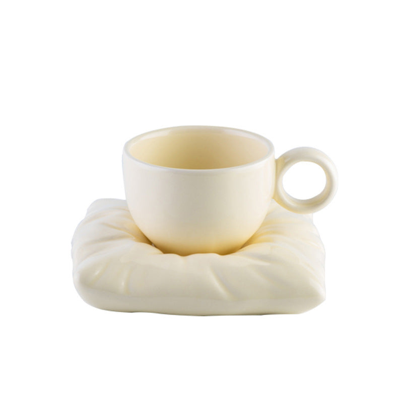 Nordic Ceramic Cup Set - Pillow Coaster 200ml Gift Box