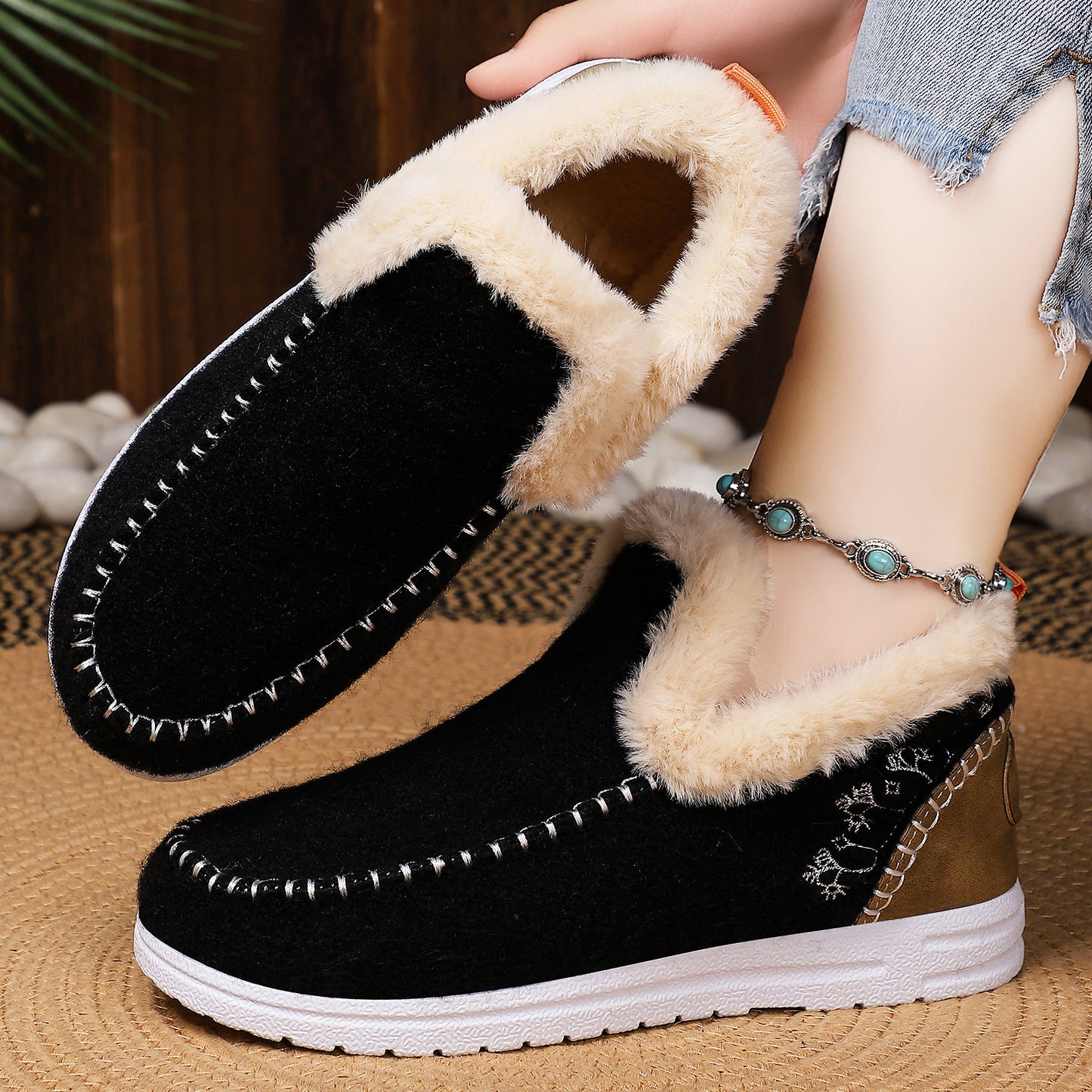 Cold-proof Female Lightweight Simple Cotton Boots - Warm Winter Footwear