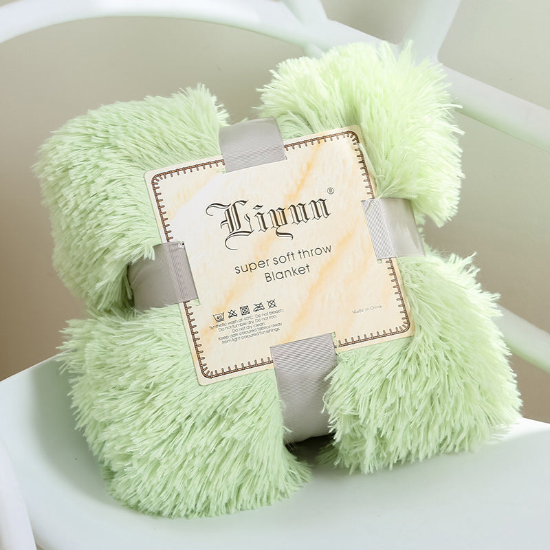 Super Soft Coral Fleece Blanket Warm Cozy Bedding Blanket Fluffy Sofa Bedding Airplane Hotel Throw - 14 Colors Multiple Sizes