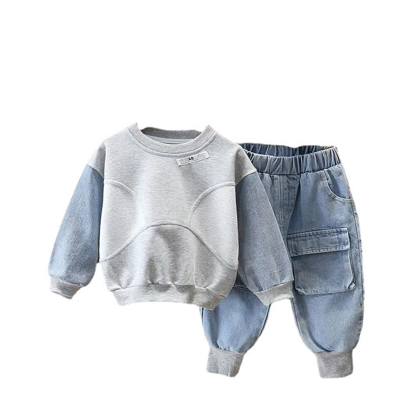 Autumn Fashion Personality Boys' Sweater Set
