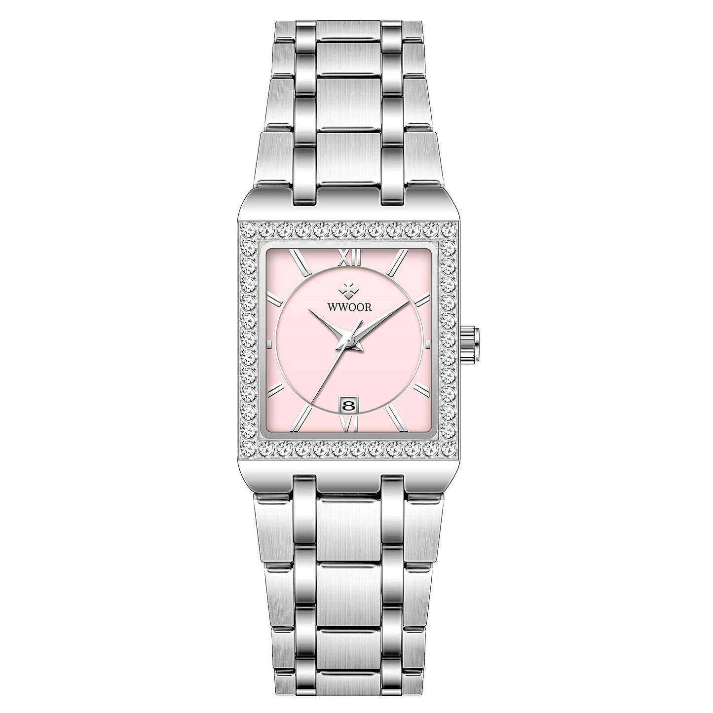 Diamond Square Steel Watch - Waterproof Love Belt