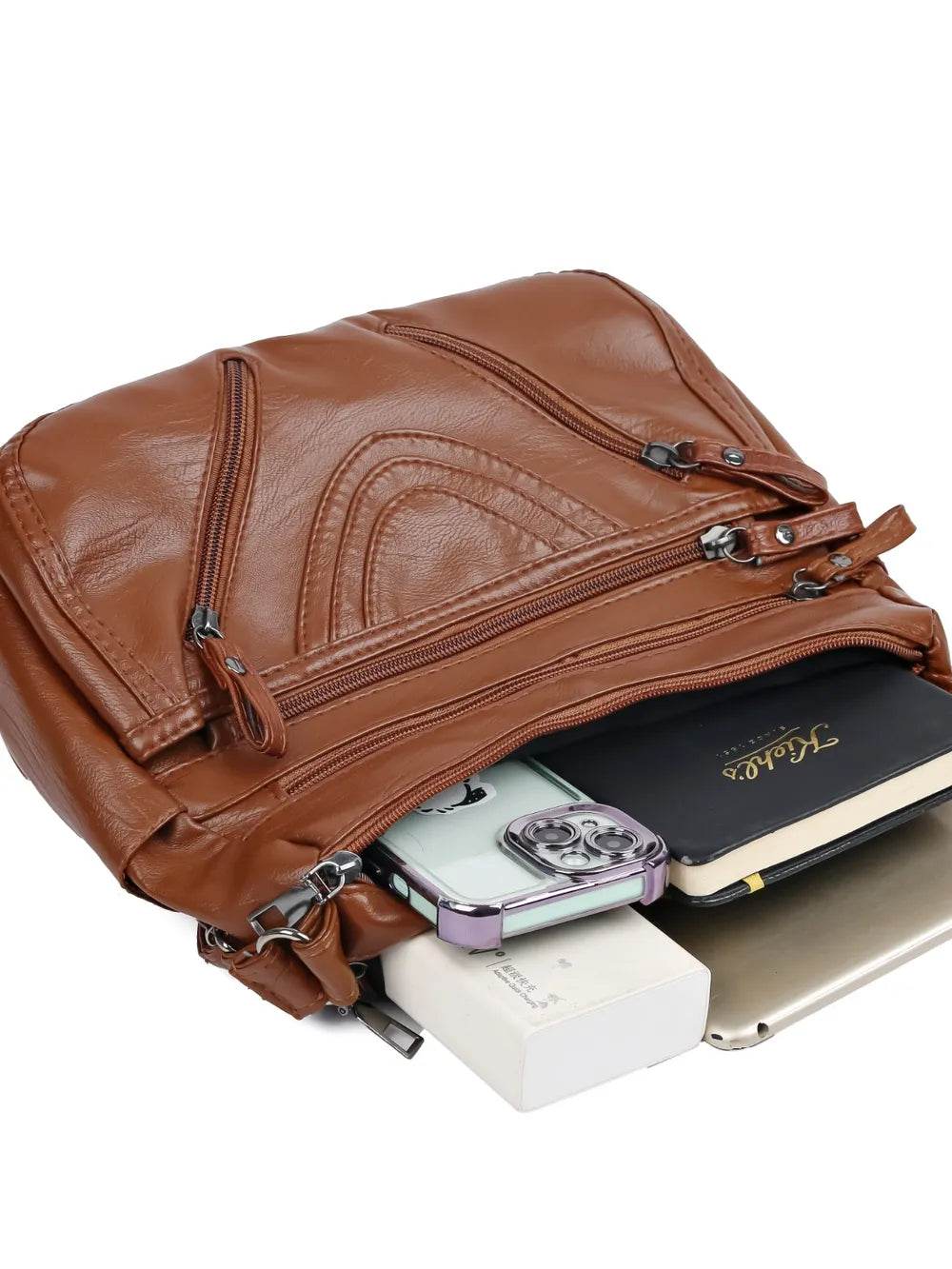 PU Multi-Compartment Crossbody Bag - Millivan supplies