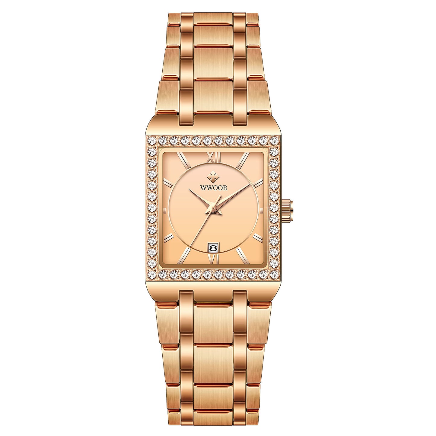 Diamond Square Steel Watch - Waterproof Love Belt