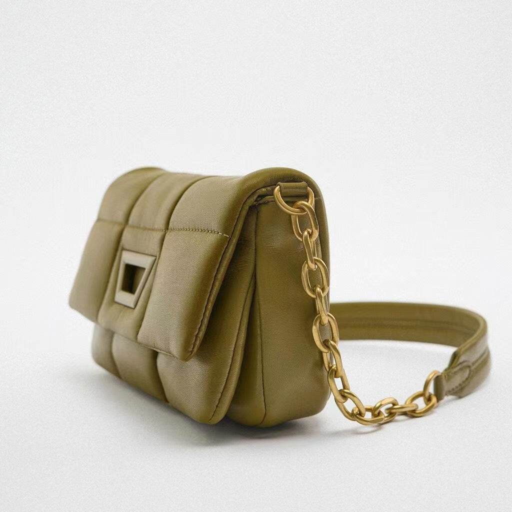 Mini Quilted Embroidered Shoulder Bag Chain - Millivan supplies