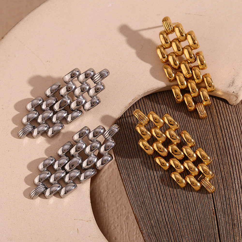 Graceful Personality Commuter Earrings Stainless Steel Plated - Fashion OL Style
