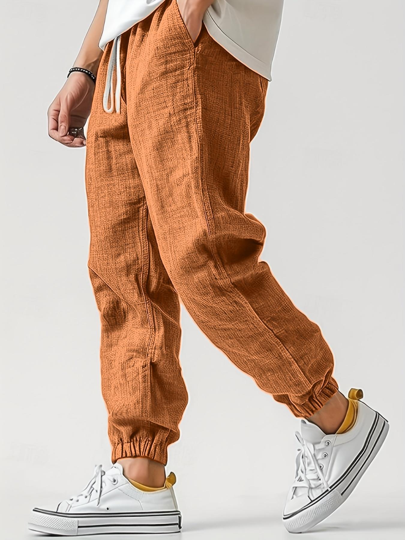 Men's Outdoor Sports Pants - Adult Slim-Fitting Ankle-Tied Athletic Pants