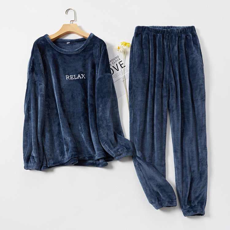 Flannel Pajamas Set - Winter Couple Sleepwear for Women & Men