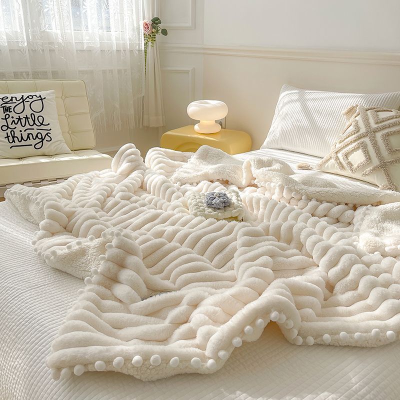Premium Dehaired Angora Blanket - Luxury Nap Sofa Cover Throw