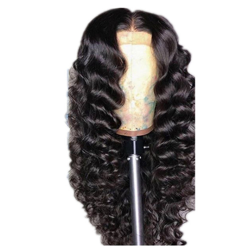 Women's Small Curly Wig - Black Long Curly Hair High Temperature Silk Fiber