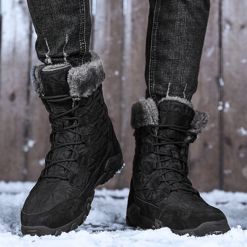 Men's Casual Fashion Platform Snow Boots - Brown Color Multiple Sizes