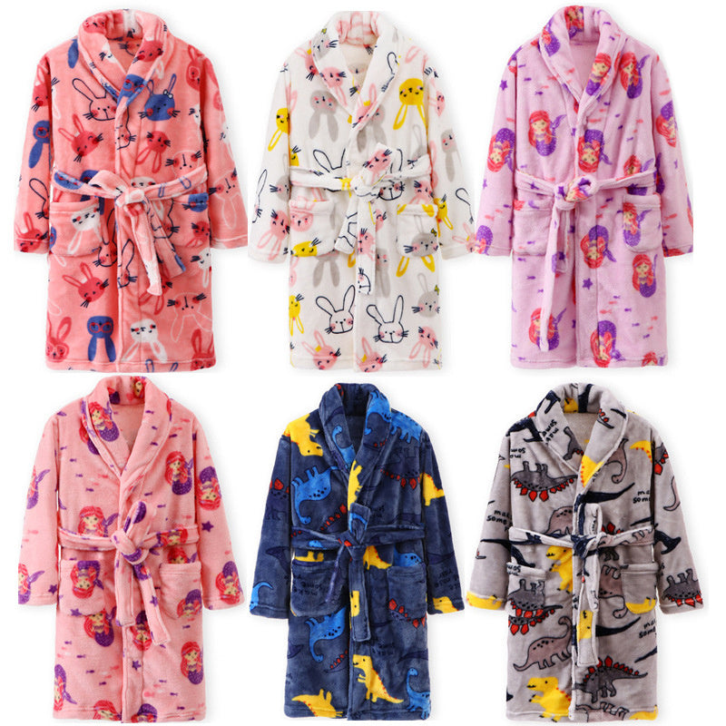 Children's Flannel Pajamas - Boys and Girls Winter Sleepwear Blue