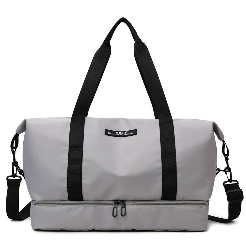 Large Capacity Waterproof Travel Duffle Bag - Women's Sports Gym Fitness Weekender with Shoe Compartment