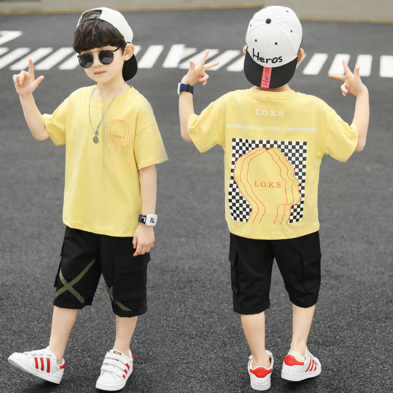 Boys' Summer Sports Suit - Children's Short-Sleeve Fashion Set