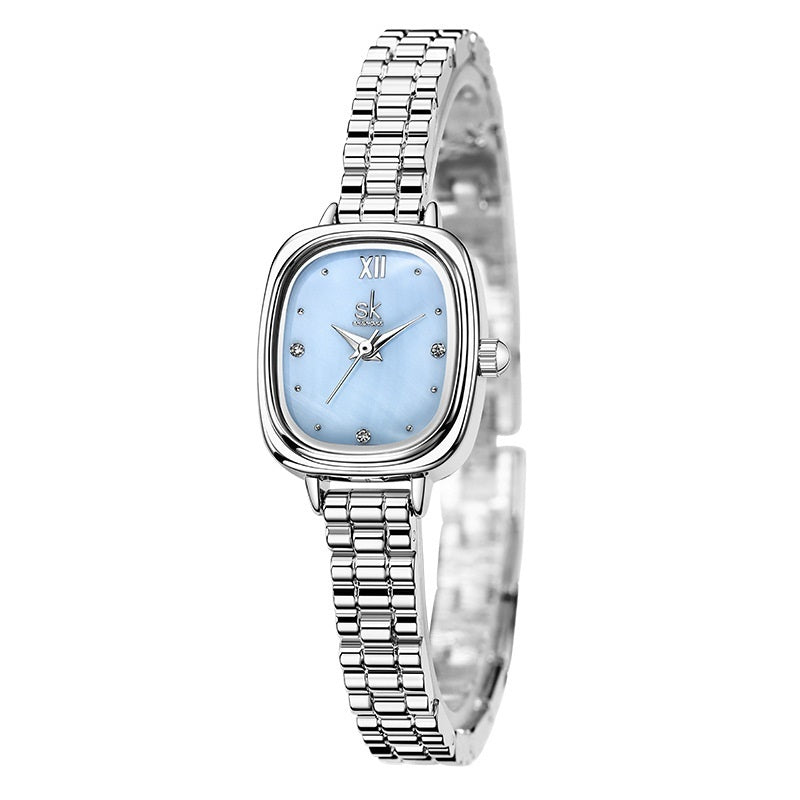 Steel Belt Square Watch - Waterproof Quartz