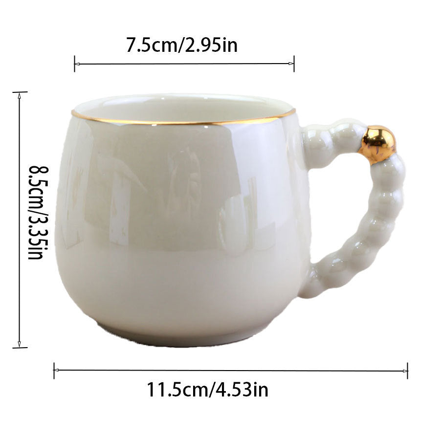 Light Luxury High-grade Ceramic Tools Suit - 8-Piece Tea Set Mat Glaze Lace Disc