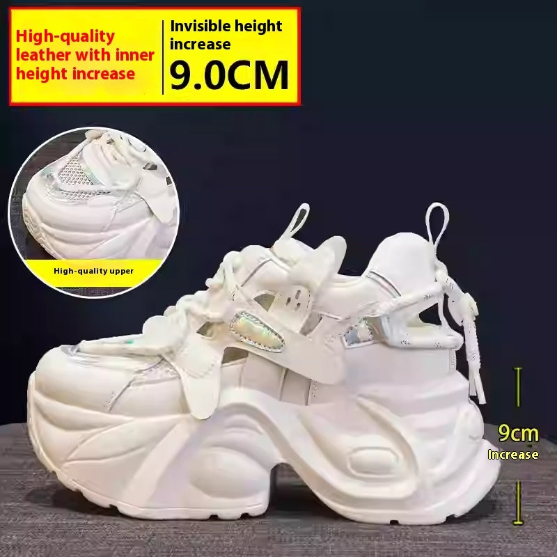 Women's Mesh Casual Shoes - Adult Height Increasing Hollowed Design
