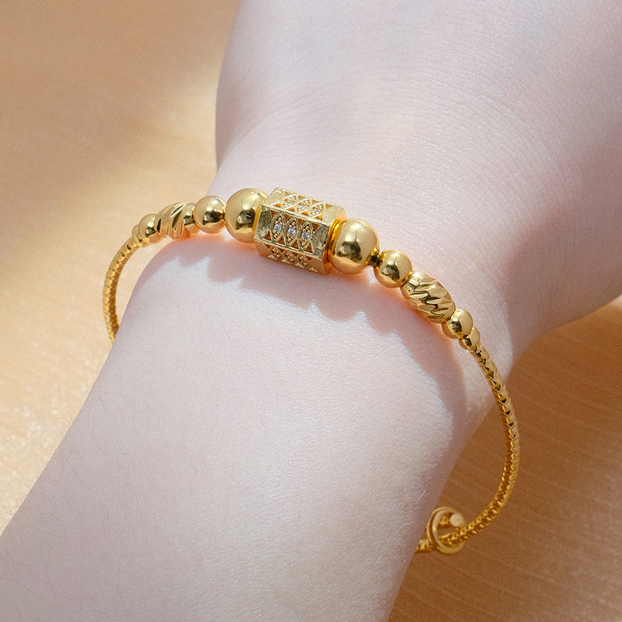 African Arabic Gold Women's Bracelet - Round Spherical